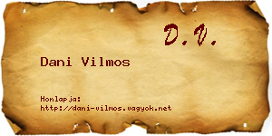 Dani Vilmos névjegykártya