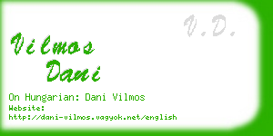 vilmos dani business card